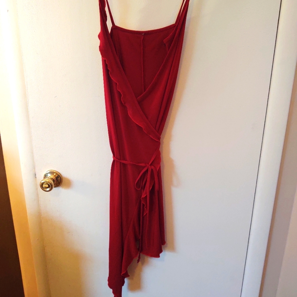 Sexy red wrap dress